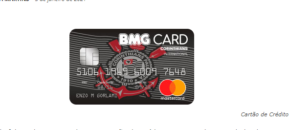 Cartão de crédito BMG Meu Corinthians: conheça mais!